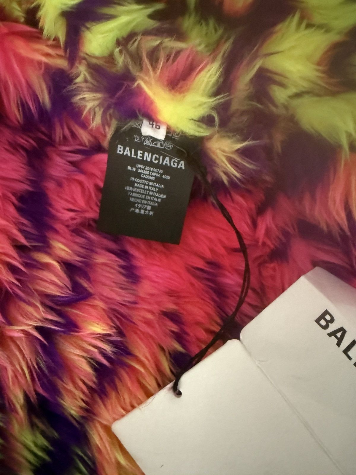 Balenciaga Balenciaga Neon Fur Lined Denim Vest Size US S / EU 44-46 / 1 - 4 Thumbnail