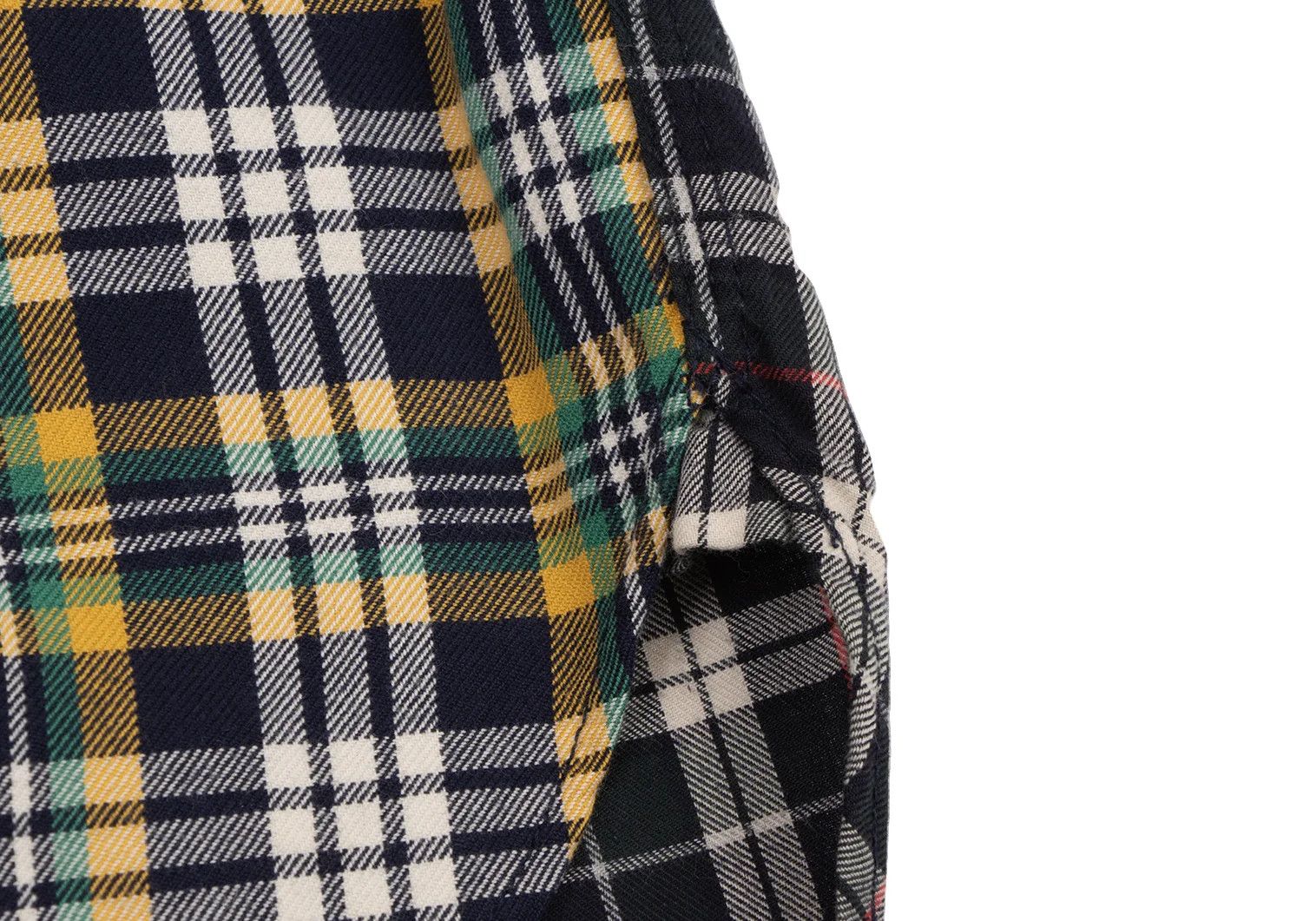 Junya Watanabe Checkered Flannel Shirt in Yellow and Navy, Size XS Size US XS / EU 42 / 0 - 12 Thumbnail