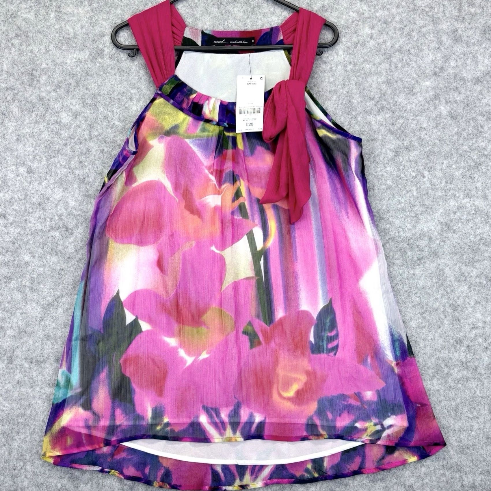 NEXT NEXT Blouse Top Women Sleeveless Multicoloured Floral Lightweight Casual 8 UK Summer Spring Autumn Womens Size M / US 6-8 / IT 42-44 - 2 Thumbnail