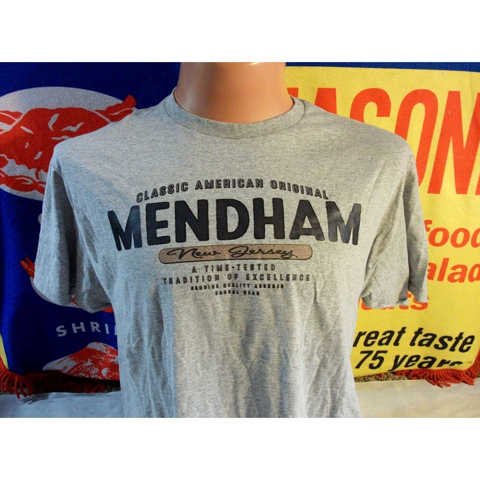 Fruit Of The Loom MENDHAM NEW JERSEY Graphic T-Shirt Mens Large Fruit of the Loom Gray 90% Cotton 10% Polyester Shirt Regular Fit Size US L / EU 52-54 / 3 - 2 Thumbnail