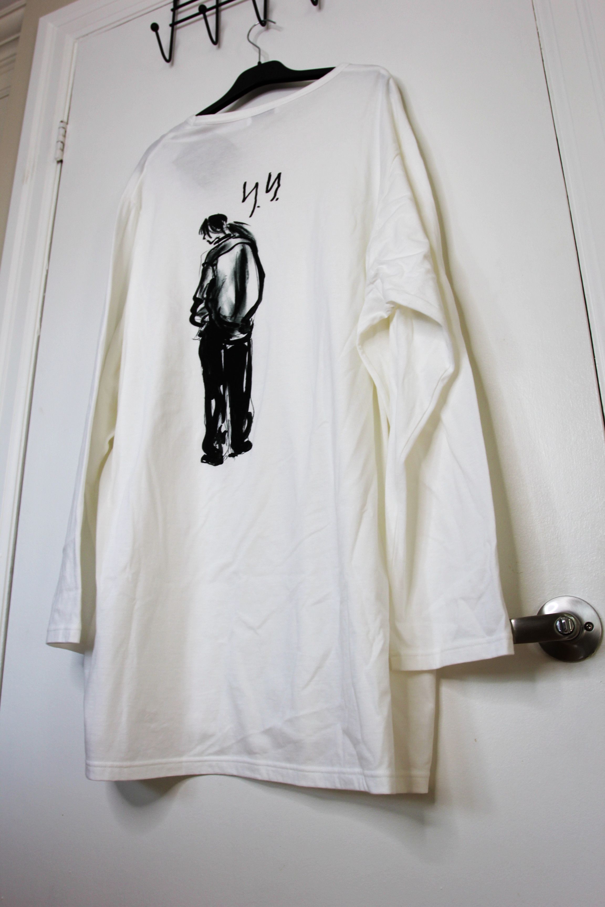Yohji Yamamoto BNWT SS25 YOHJI YAMAMOTO POUR HOMME PRINT LS TSHIRT 3 Size US L / EU 52-54 / 3 - 7 Thumbnail