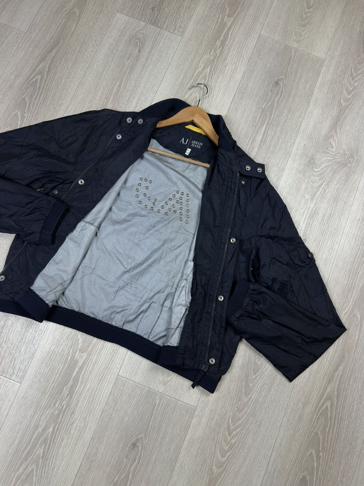 Armani Vintage Armani Jeans Nylon Windbreaker Jacket Size US L / EU 52-54 / 3 - 9 Thumbnail