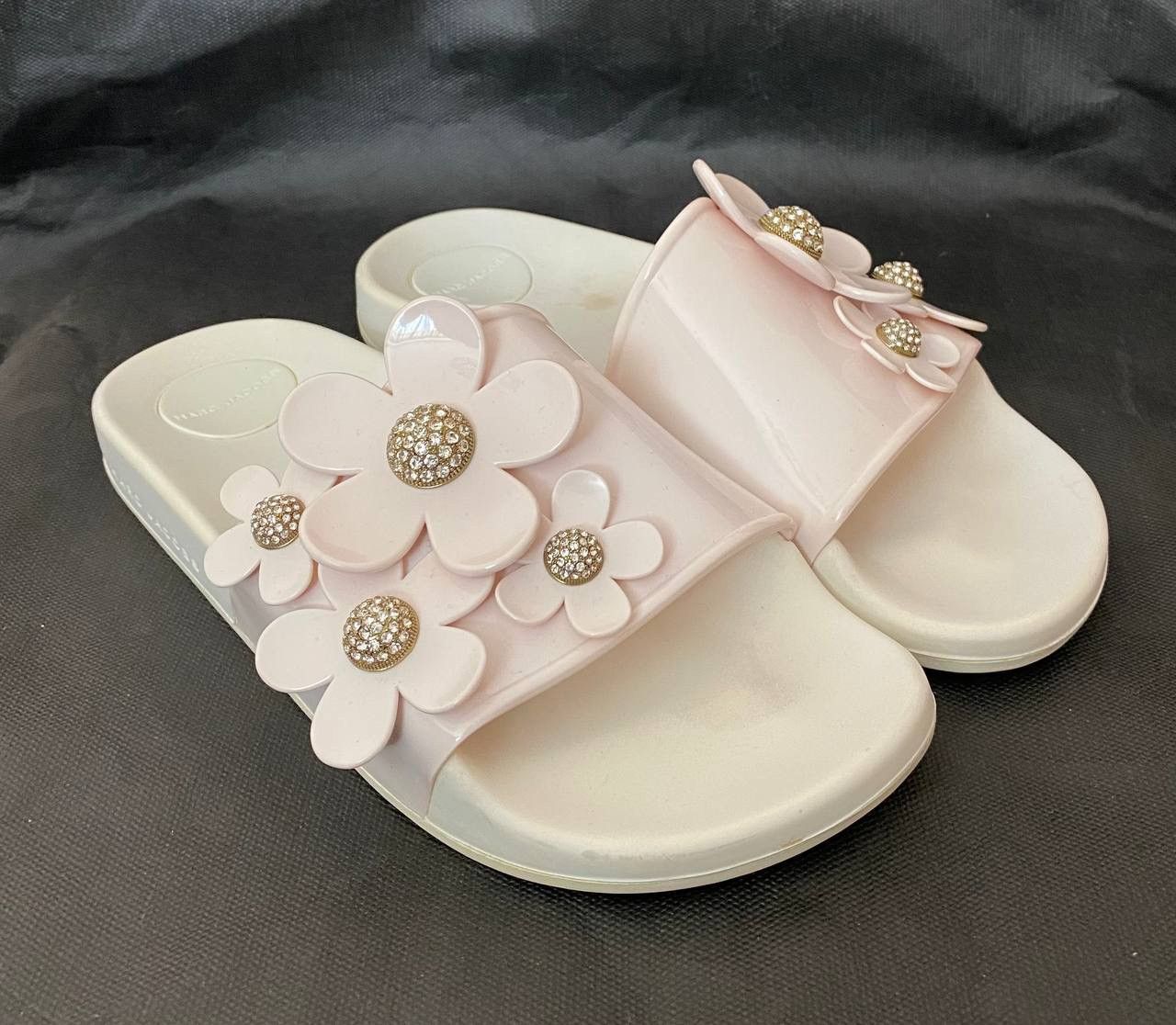 Marc Jacobs Marc Jacobs Daisy Pave Aqua Slide Size 38 Size US 8 / IT 38 - 1 Thumbnail