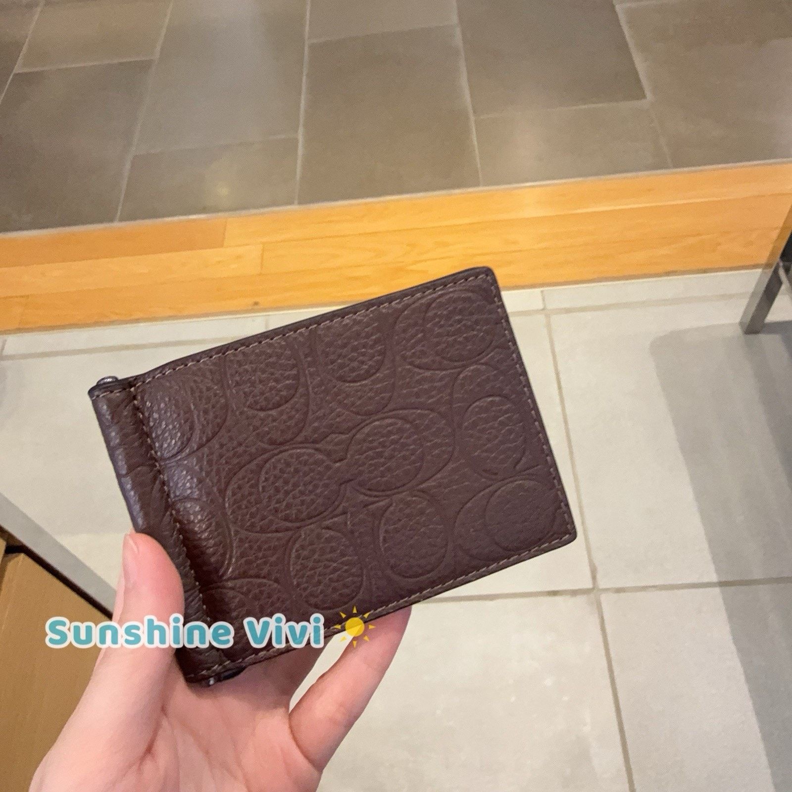 Coach NWT Coach Slim Money Clip Billfold Wallet Maple CDD01 Size ONE SIZE - 1 Thumbnail