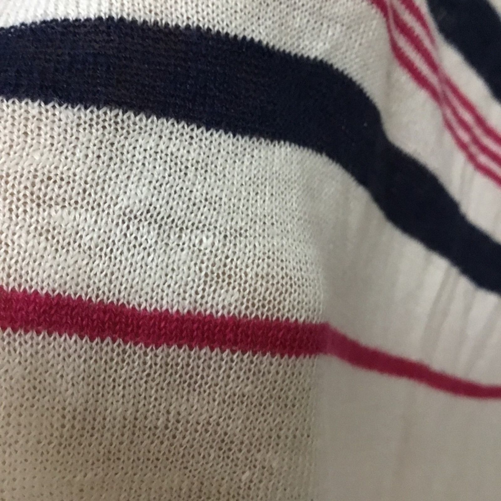 Joie Joie White Multi-Striped Linen Sweater Size XS / US 0-2 / IT 36-38 - 8 Thumbnail