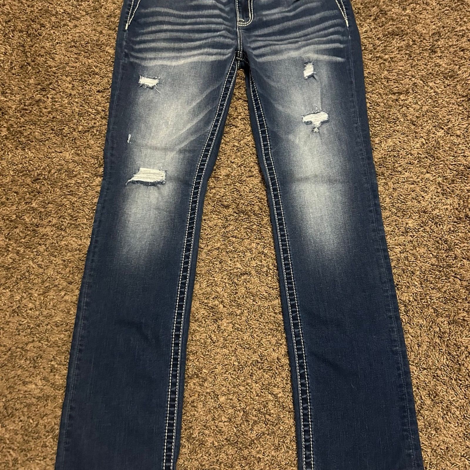 Miss Me Miss Me Women’s Mid Rise Straight Jeans size 30W x 33L Size 30" / US 8 / IT 44 - 4 Thumbnail