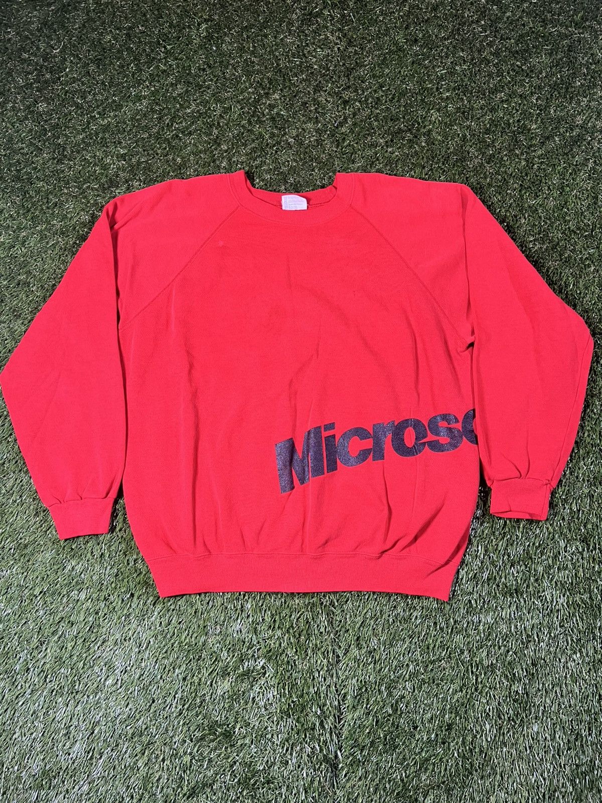 Microsoft Vintage 90s Microsoft Tech Wraparound Crewneck Sweatshirt Size US XL / EU 56 / 4 - 1 Thumbnail