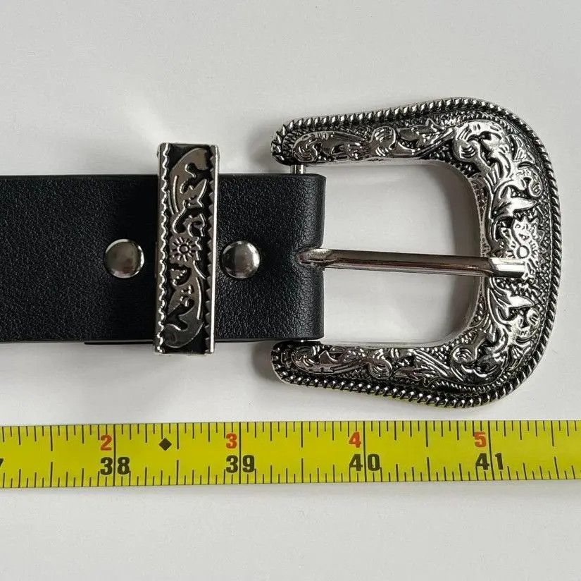 Designer × Japanese Brand Vintage black American western cowboy boho star-studded belt Size ONE SIZE - 5 Thumbnail