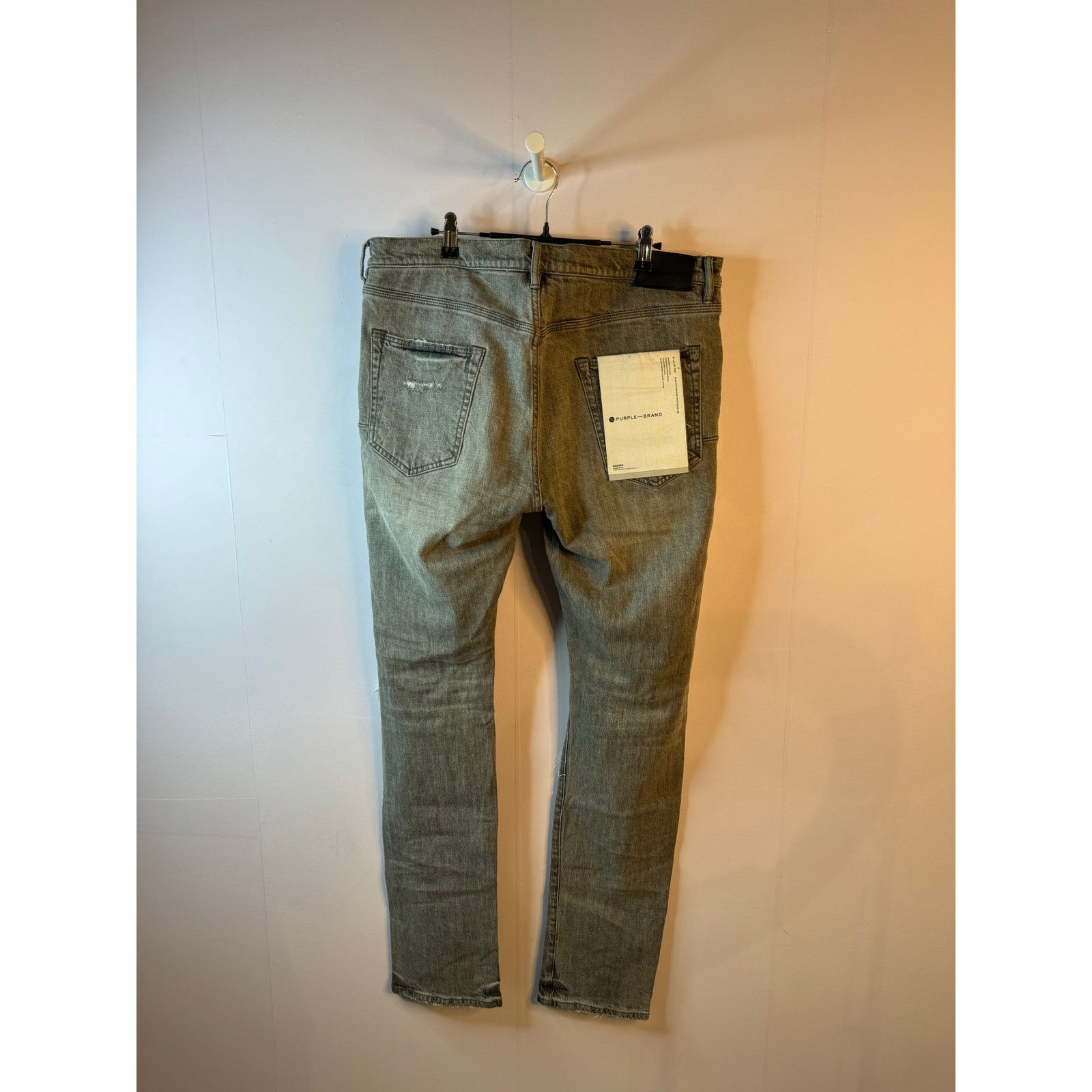 Purple Brand Purple Jeans Grey Ripped Used 36 Size US 31 - 2 Thumbnail