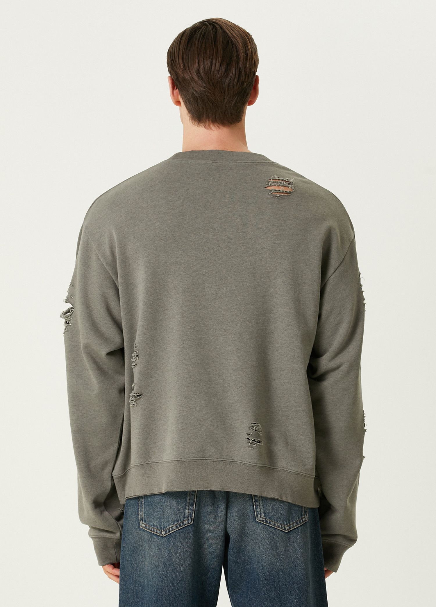 Acne Studios ACNE STUDIOS moss green logo print sweatshirt Medium q Size US M / EU 48-50 / 2 - 3 Thumbnail