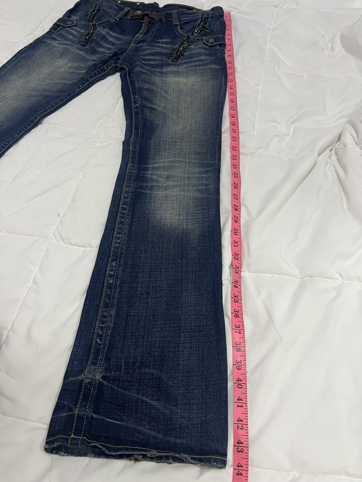 14th Addiction × Japanese Brand × semanticdesign SEMANTIC DESIGN DENIM FLARE JEANS LEATHER TRIMMED Size US 33 - 23 Thumbnail