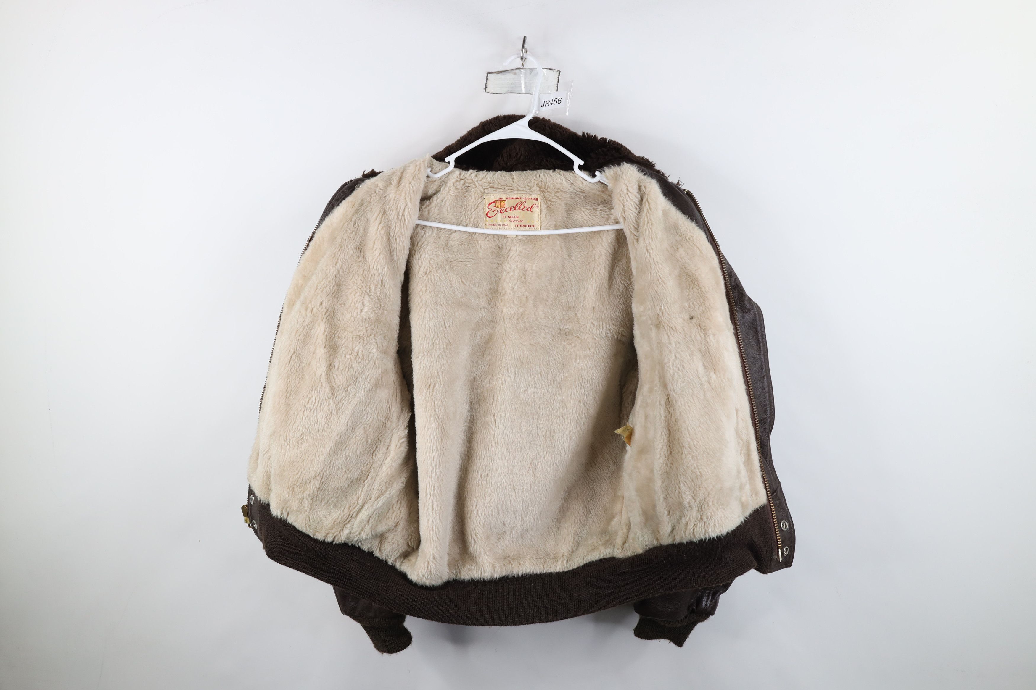 Vintage Vintage 60s Excelled Leather Flight Bomber Jacket Brown USA Size US XL / EU 56 / 4 - 10 Thumbnail