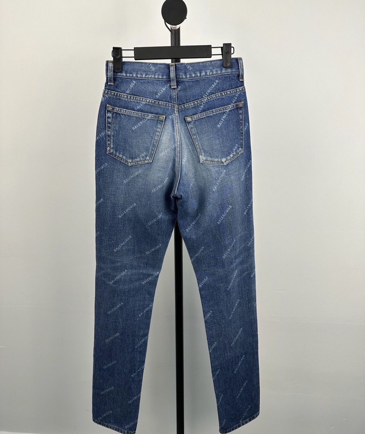 Balenciaga BALENCIAGA light blue full logo tight jeans2412-Nextarrow Size US 26 / EU 42 - 4 Thumbnail
