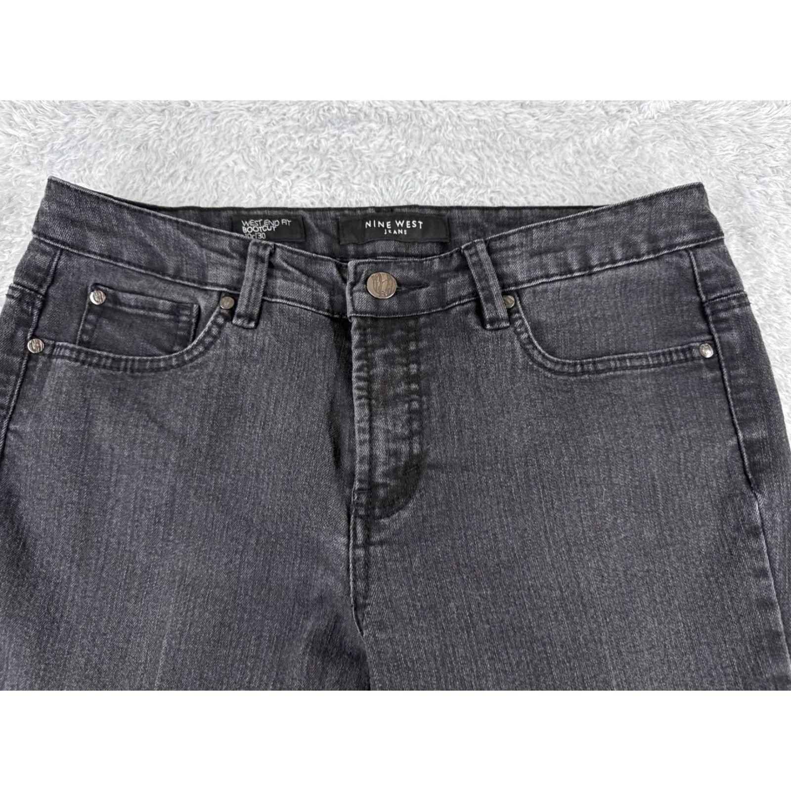 Nine West Nine West Bootcut Jeans Women 10 Black Denim Regular Fit 31x29 Size 32" / US 10 / IT 46 - 4 Thumbnail