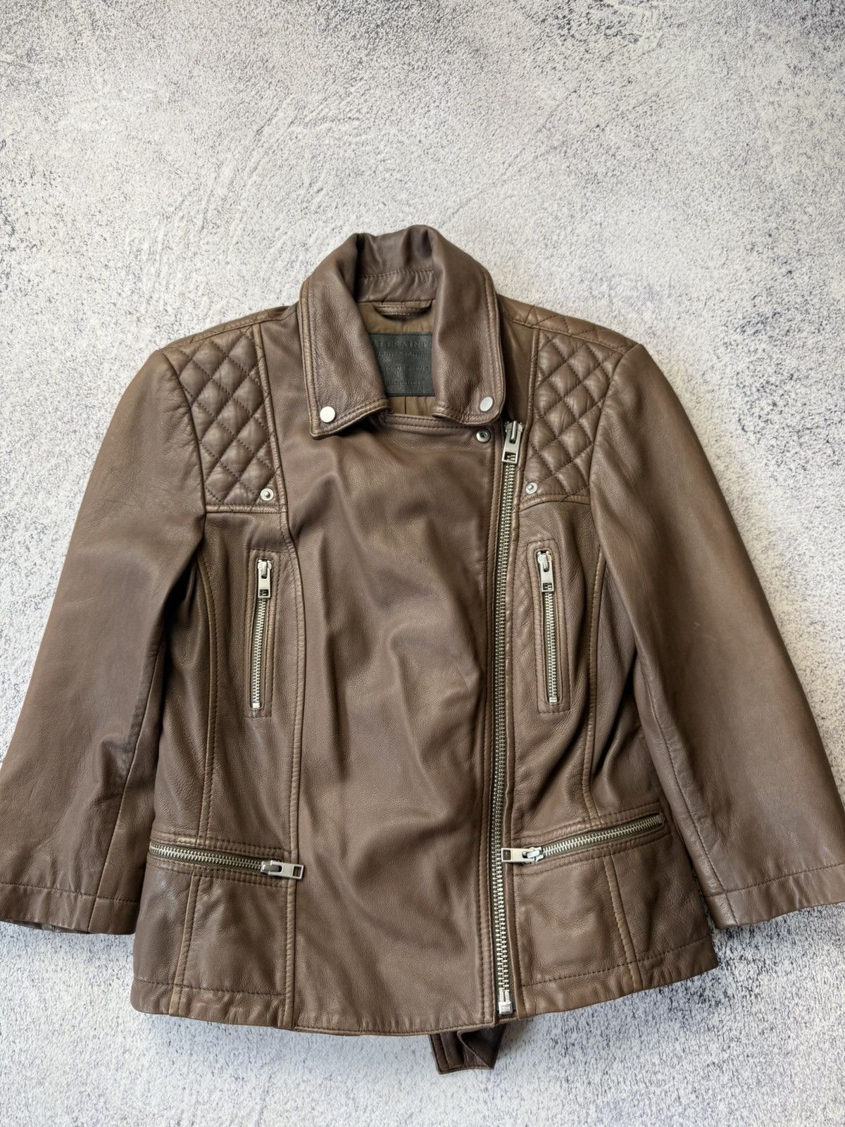 Allsaints Vintage Allsaints Limited Edition Leather Biker Jacket Japan Size M / US 6-8 / IT 42-44 - 2 Thumbnail