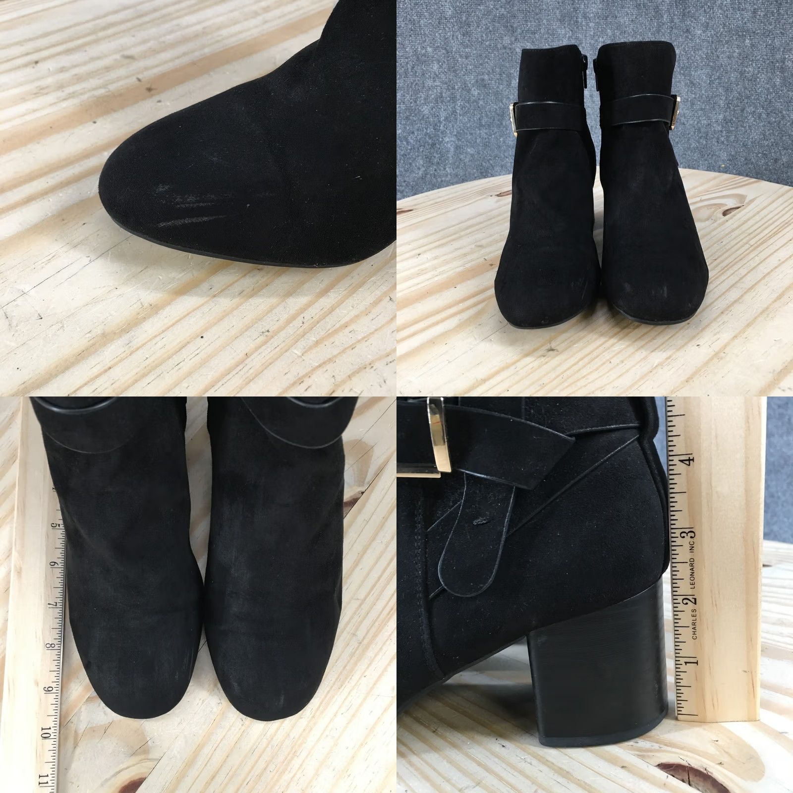 Vintage Kelly & Katie Boots Womens 6.5 M Alburitel Heeled Side Zip Ankle Bootie Black Boots Size US 7 / IT 37 - 8 Thumbnail