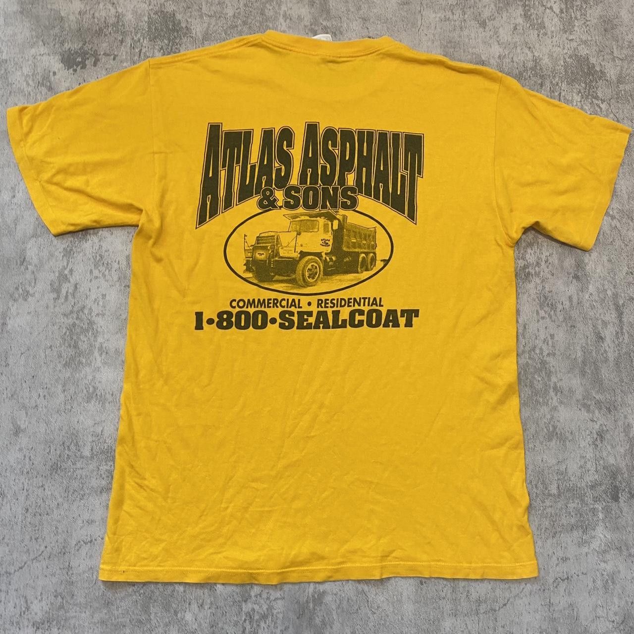 Fruit Of The Loom Yellow Atlas Asphalt & Sons truck tee truckwear Size US L / EU 52-54 / 3 - 1 Thumbnail
