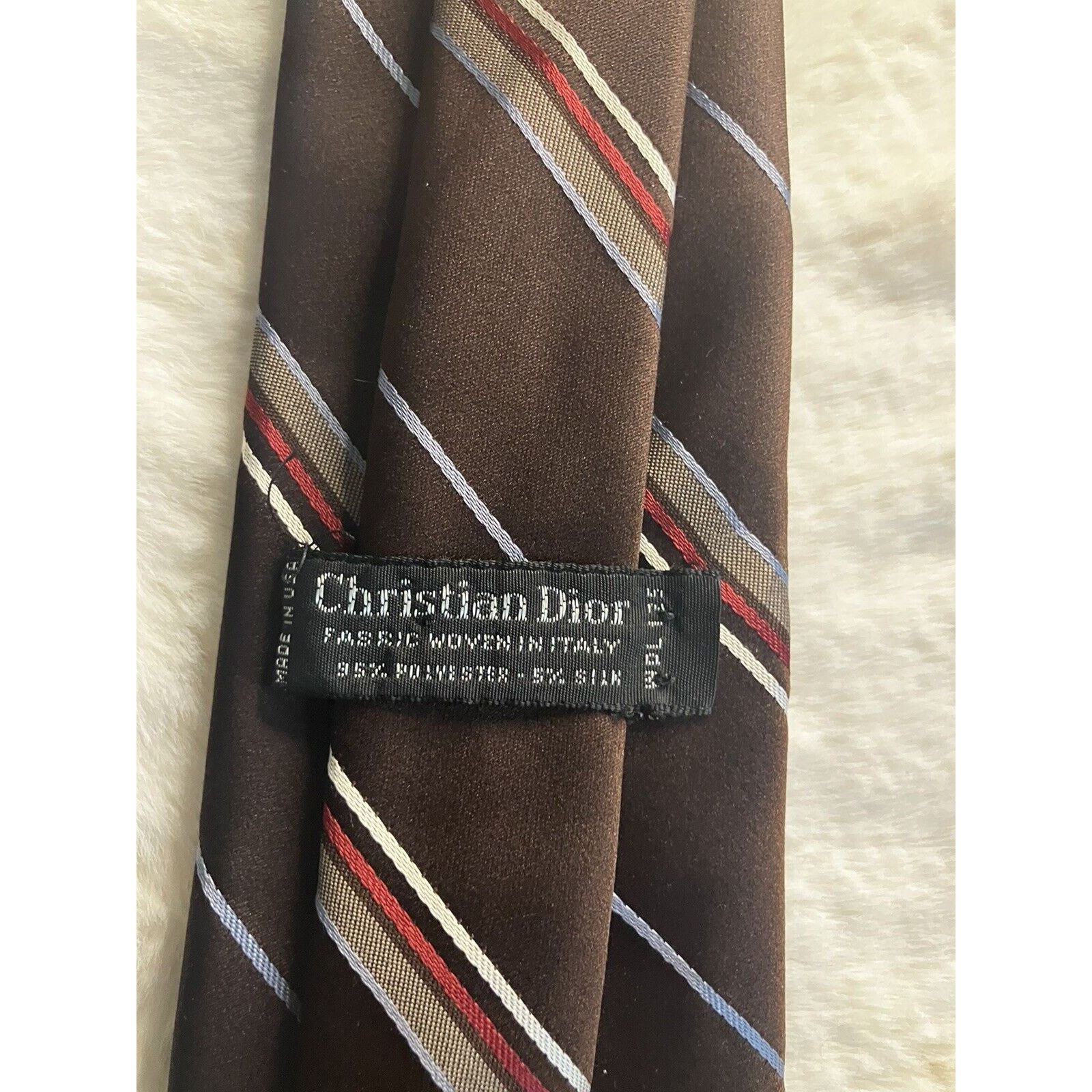 Dior Vintage Christian Dior Men's Striped Neck Tie Made In Italy Size ONE SIZE - 4 Thumbnail