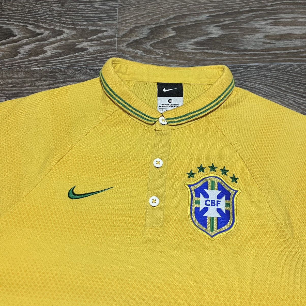 Nike Nike BRASIL National Football Team 2014 World Cup Polo Shirt Size US XS / EU 42 / 0 - 2 Thumbnail