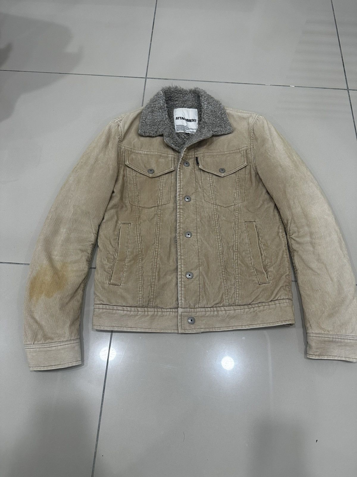 Attachment Attachment Trucker Jacket Corduroy Sherpa Design Jacket Size US S / EU 44-46 / 1 - 5 Thumbnail