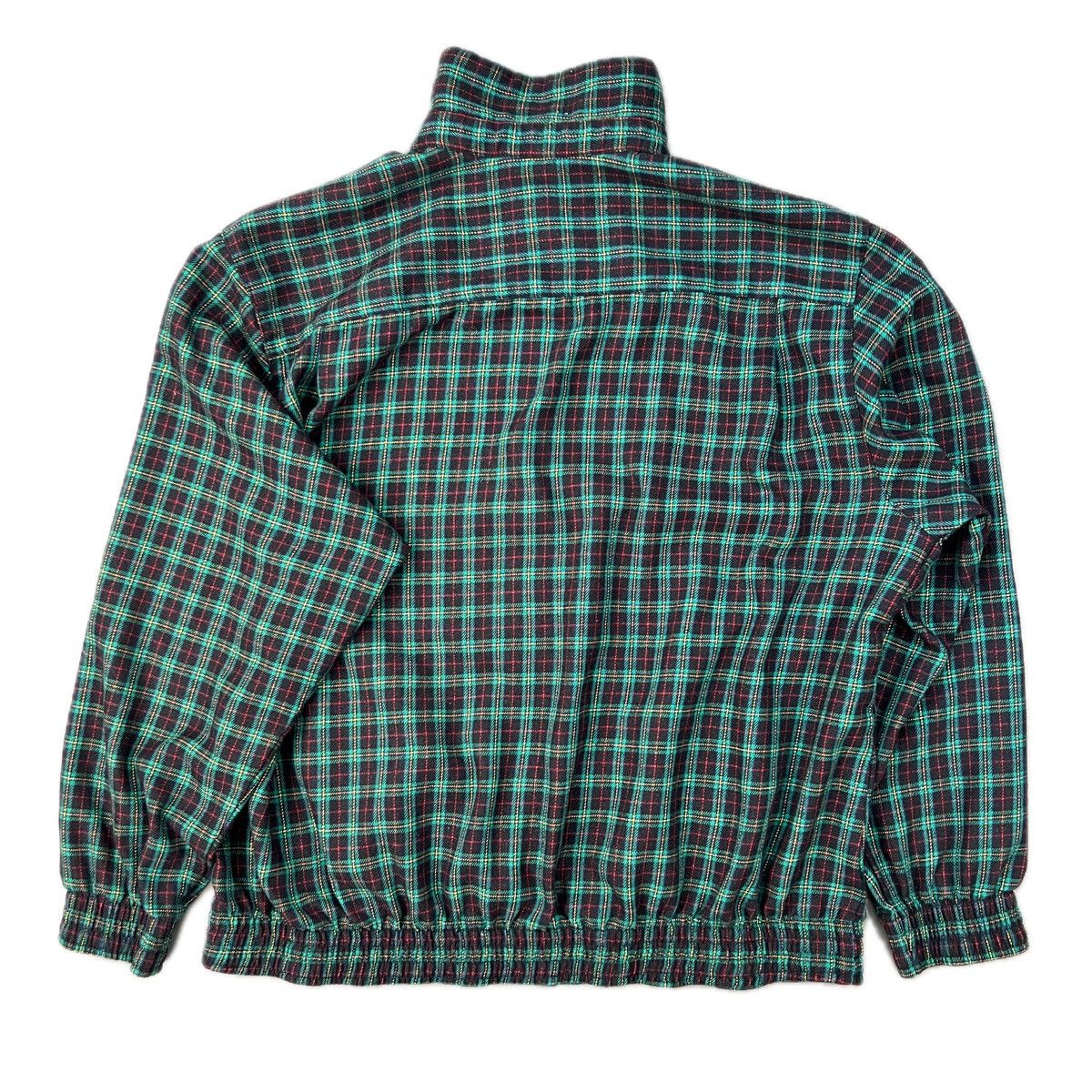 Vintage Designer Green and Black Tartan Viscose Button Up Jacket Size US M / EU 48-50 / 2 - 3 Thumbnail