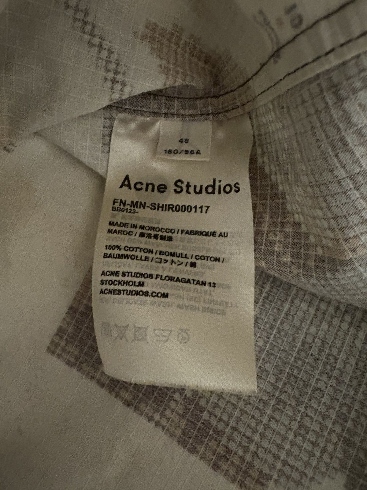 Acne Studios Acne Studios Flower Grid button-up Size US M / EU 48-50 / 2 - 4 Thumbnail