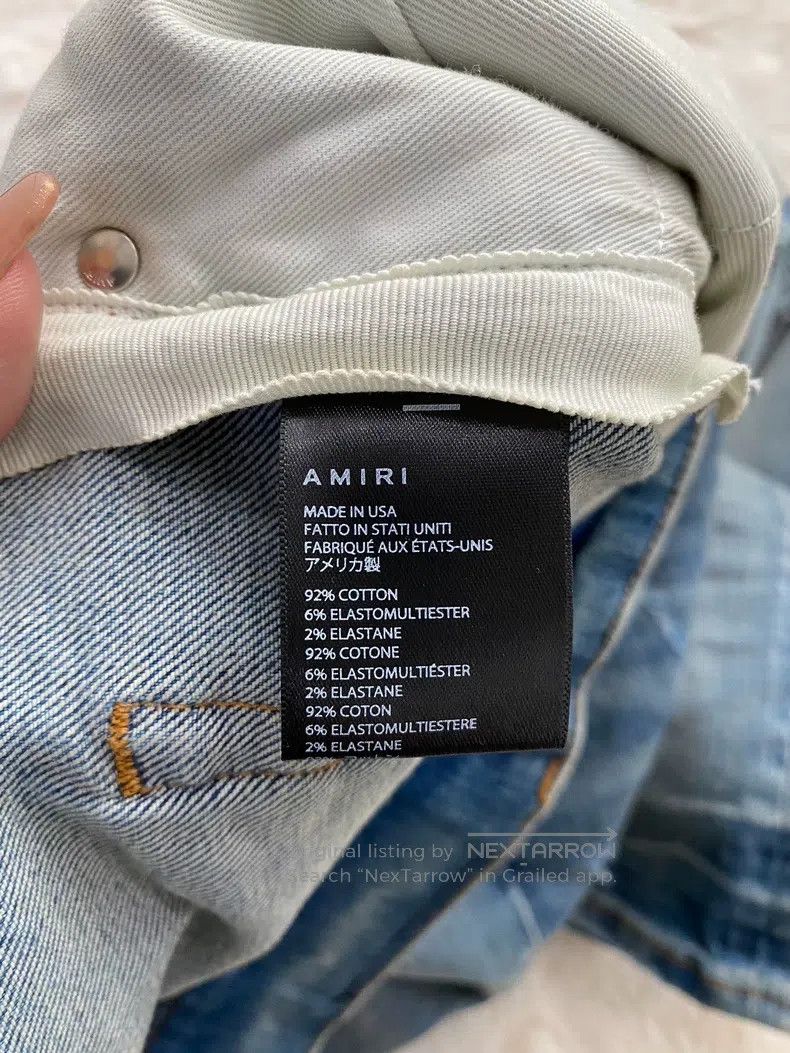 Amiri Amiri Size 36 Washed blue patchwork MX1 jeans Size US 36 / EU 52 - 4 Thumbnail