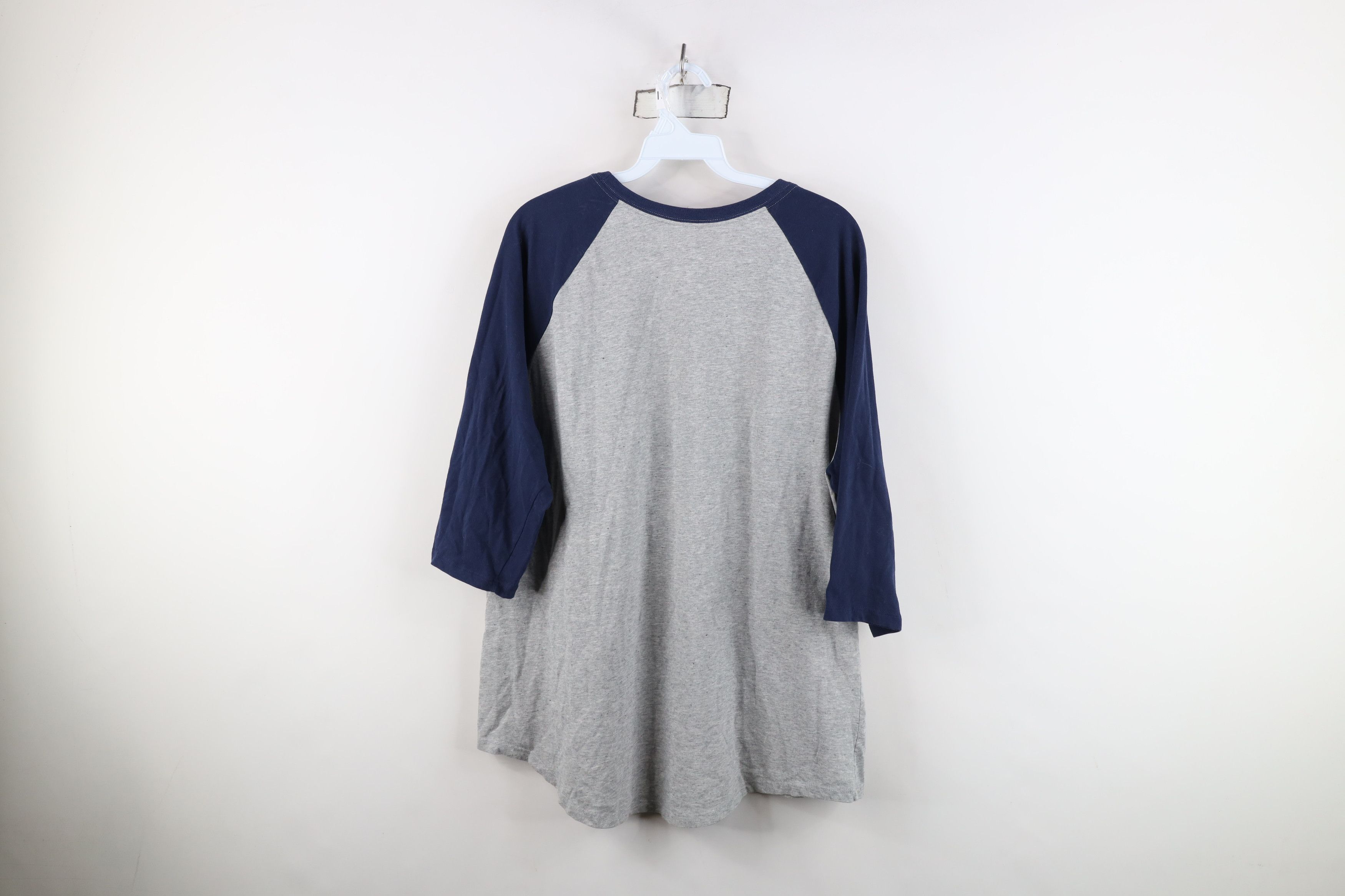 Nike Vintage Y2K Nike Swoosh Baseball Raglan T-Shirt Gray Blue Size US XL / EU 56 / 4 - 11 Thumbnail