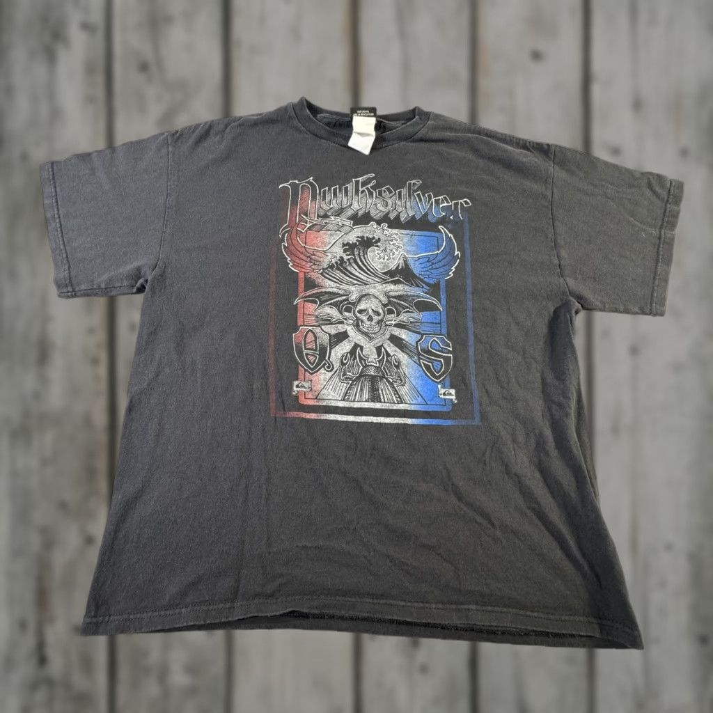 Quiksilver VINTAGE Quiksilver T-Shirt Mens Extra Large Black Skull Wave Graphic Surf 90s Tee Size US L / EU 52-54 / 3 - 1 Thumbnail