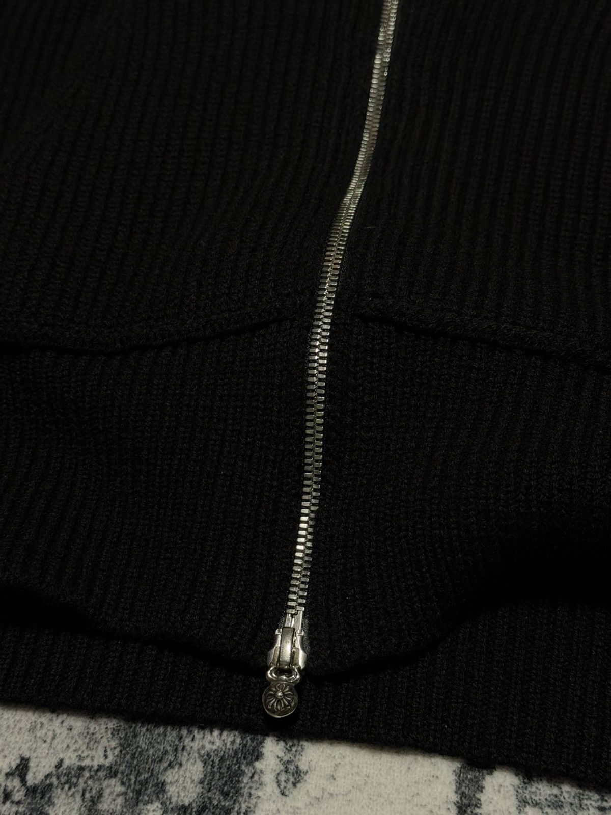 Chrome Hearts Cemetery Cross Patch Zip Up Cashmere Knit Hoodie Size US L / EU 52-54 / 3 - 6 Thumbnail