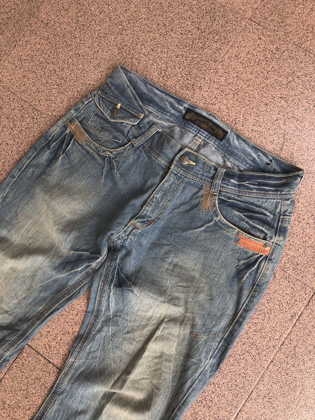Japanese Brand Diamond Honey Fading Jeans Size US 36 / EU 52 - 6 Thumbnail