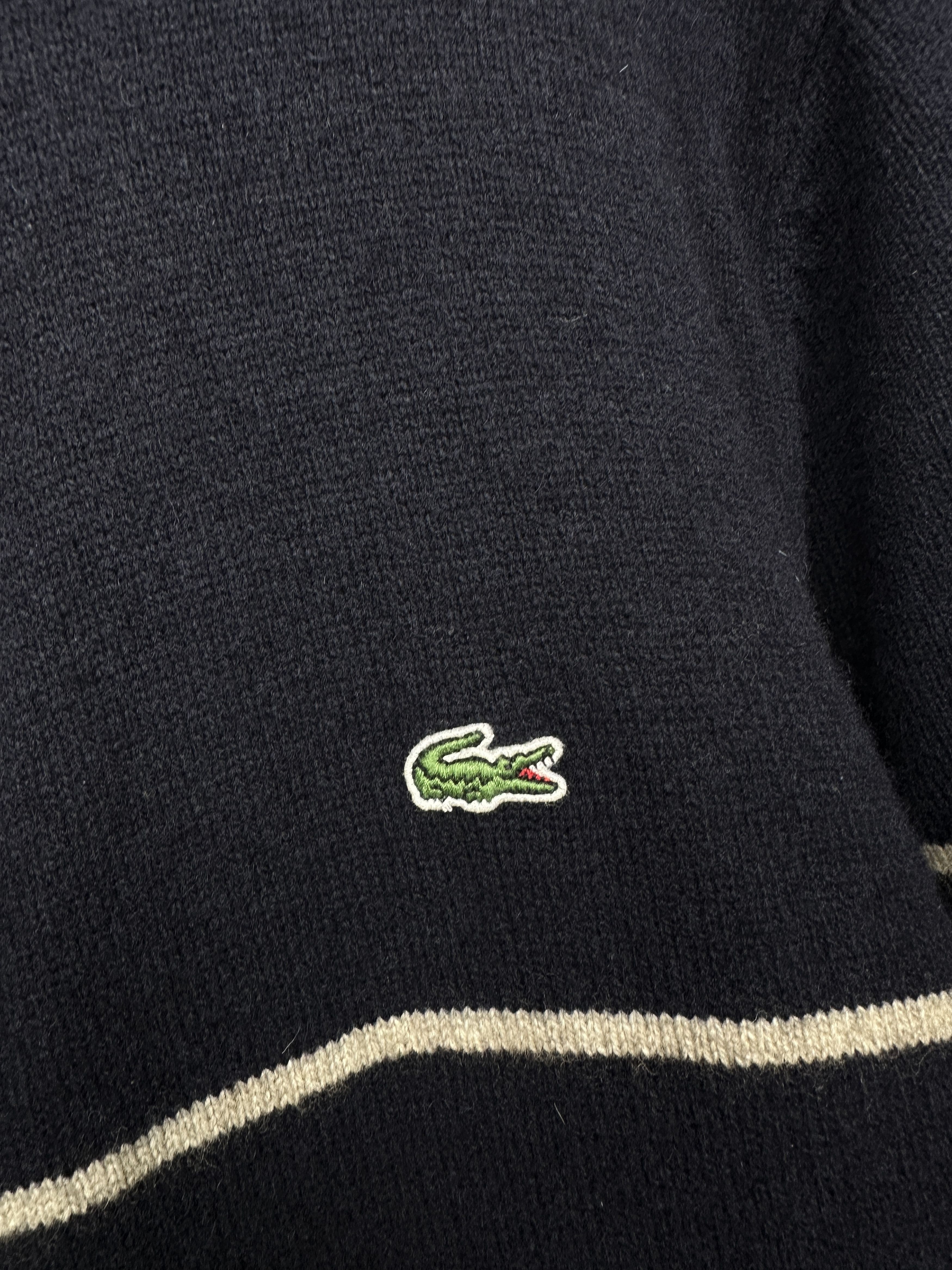 Lacoste × Vintage Lacoste Vintage Mens Wool Zip Sweater Size 9 4XL Size US XXL / EU 58 / 5 - 3 Thumbnail