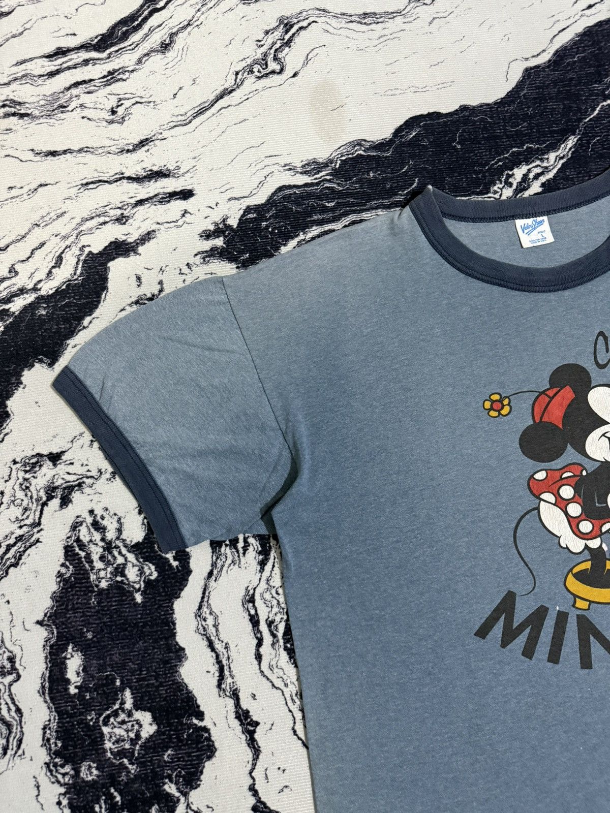 Velva Sheen Vintage disney sun faded ringer tshirt Size US L / EU 52-54 / 3 - 11 Thumbnail
