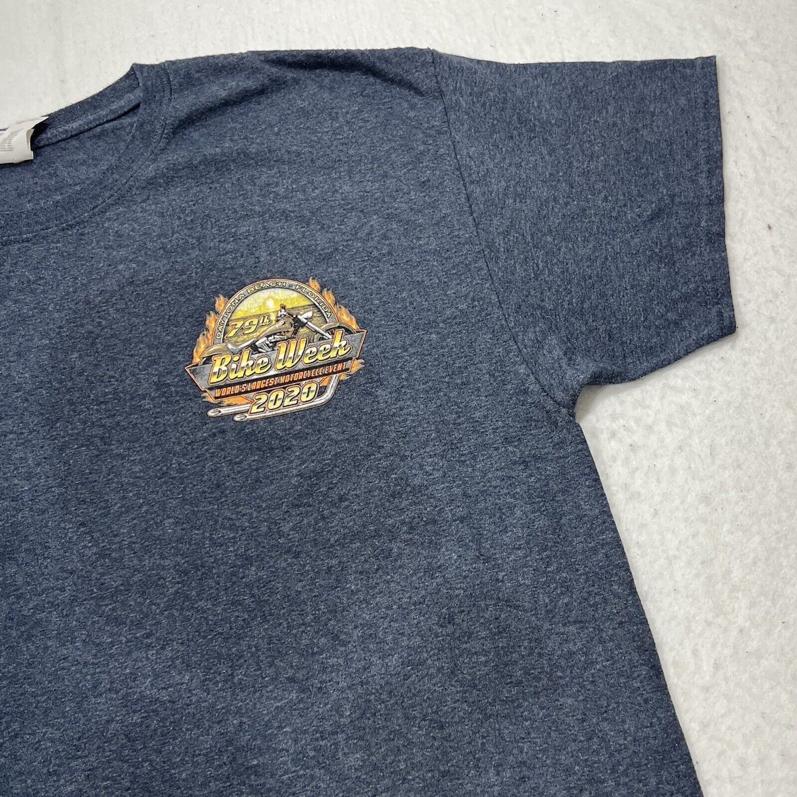 Gildan Daytona Beach Bike Week 2020 XL 79th Annual Graphic T Shirt Size US XL / EU 56 / 4 - 8 Thumbnail