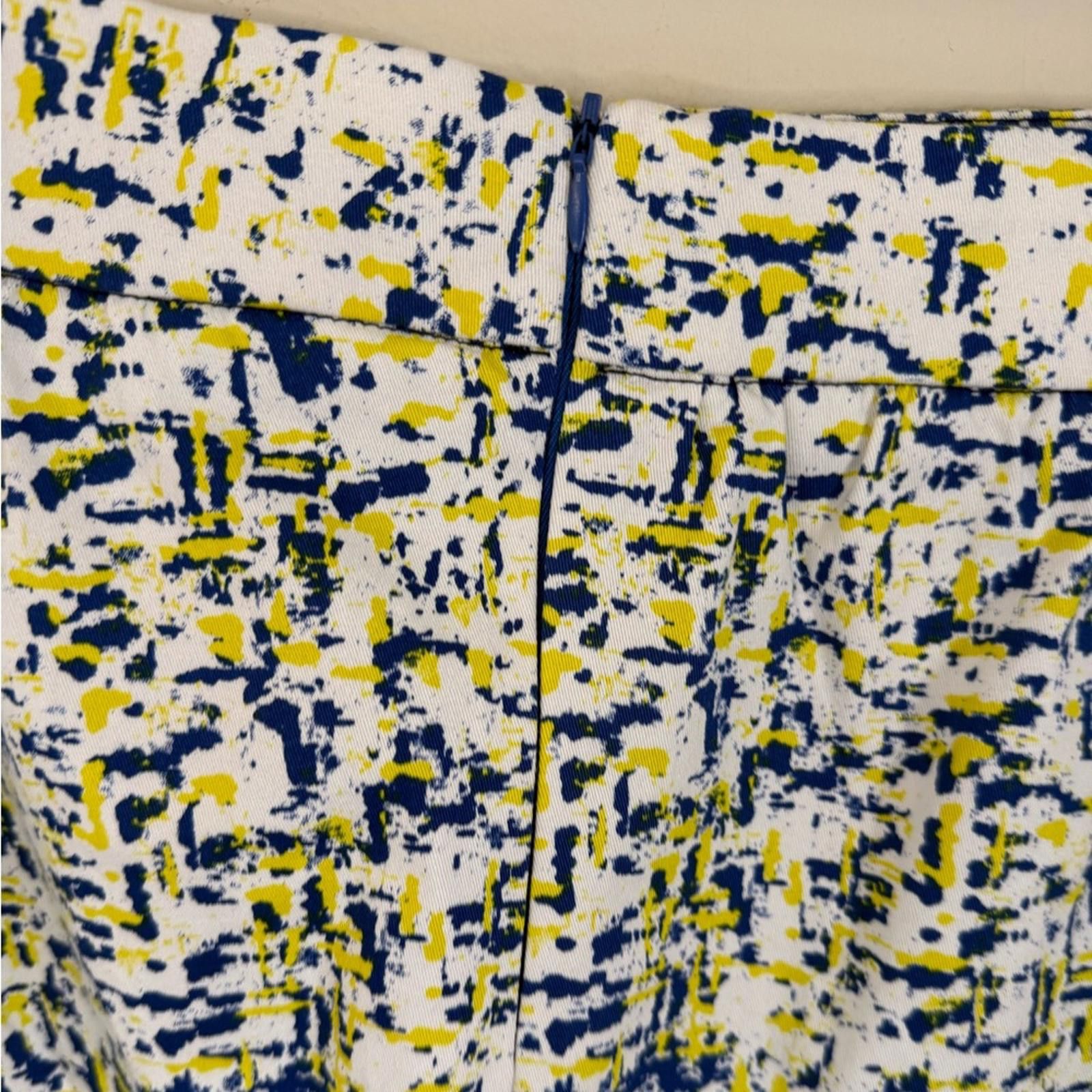 Maison Margiela Mark. retro full mini skirt abstract blue yellow SZ XXL Size 42" / US 20 - 3 Thumbnail