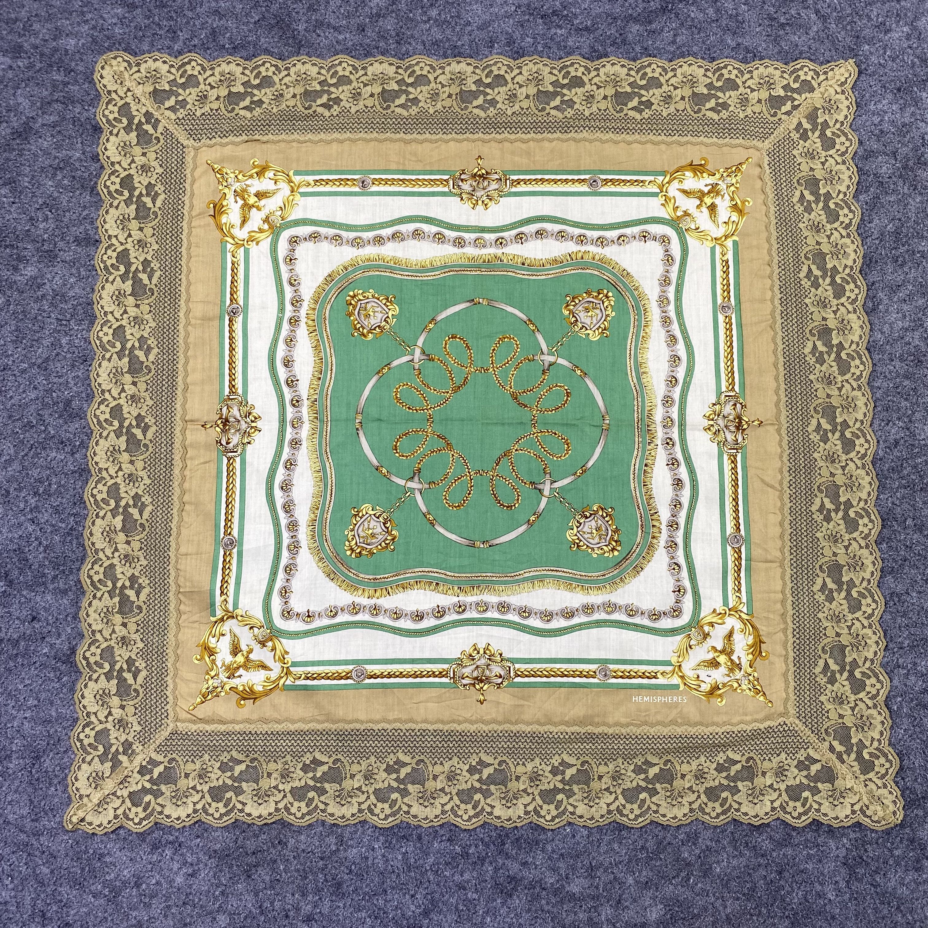 Vintage Hemispheres Handkerchief Neckerchief Bandana-B1874 Size ONE SIZE - 3 Thumbnail