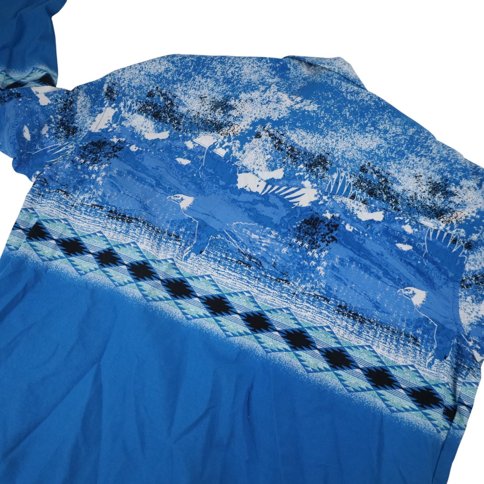 Vintage × Wrangler Vintage Wrangler Aztec Eagle Print Western Button Up Shirt Size US L / EU 52-54 / 3 - 10 Thumbnail