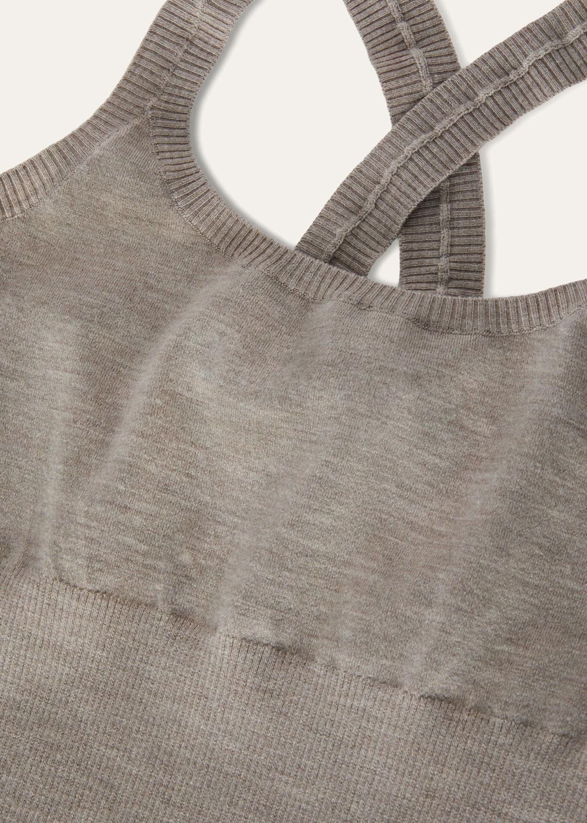 Loro Piana o1srvl11e1124 Cocooning Crossed Straps Skinny Fit Tank Top Size L / US 10 / IT 46 - 3 Thumbnail