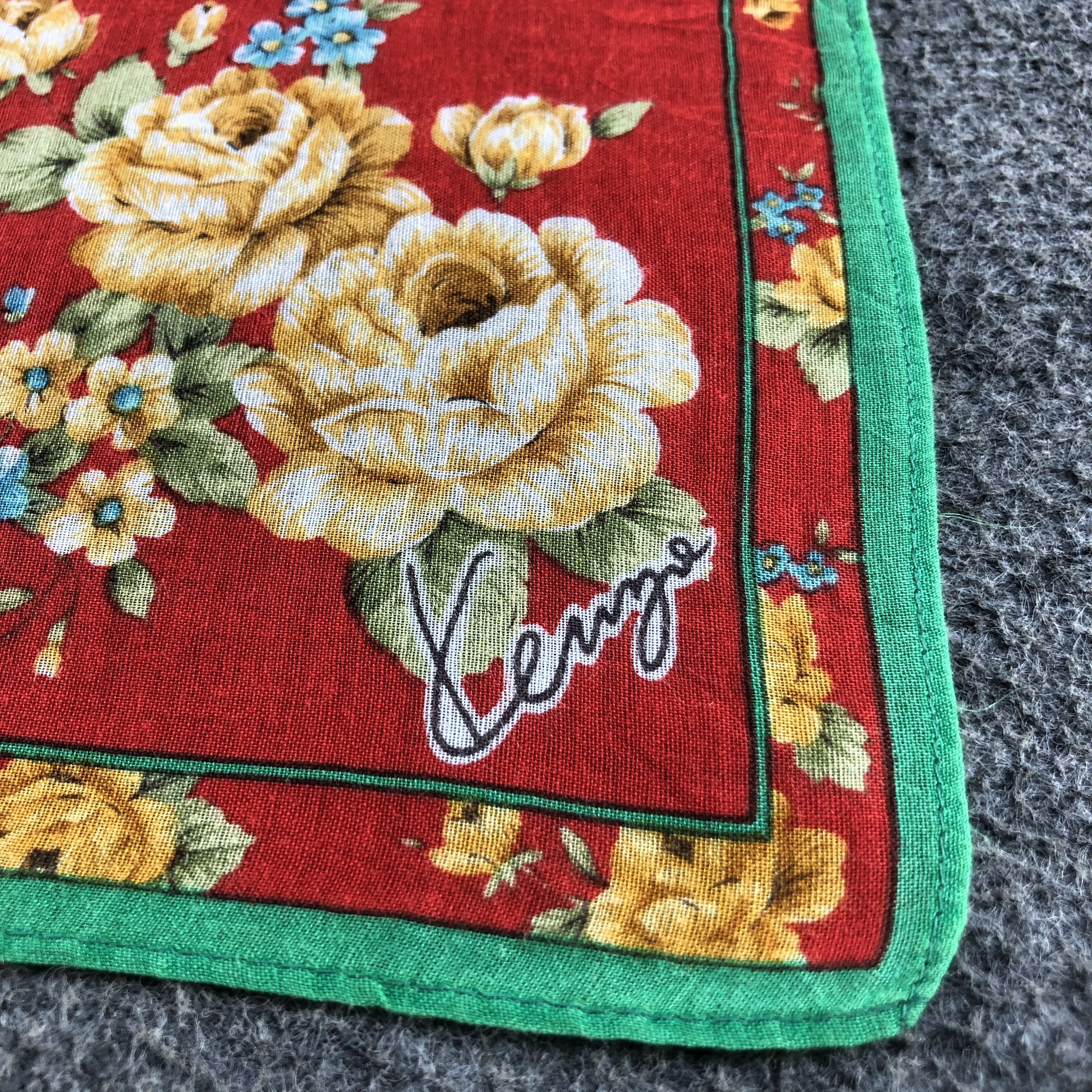 Kenzo × Vintage Kenzo Floral Handkerchief Neckerchief Bandana H2490 Size ONE SIZE - 4 Thumbnail