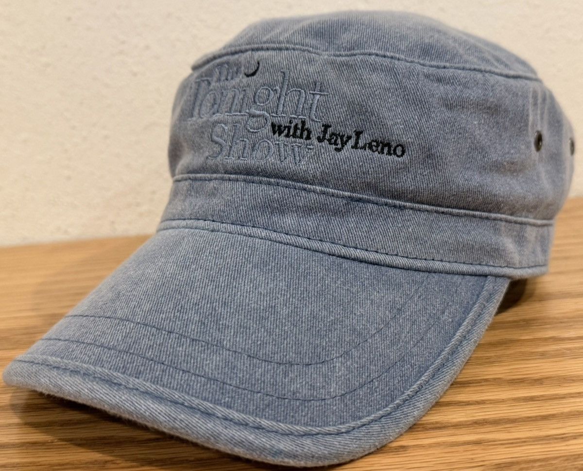 Other Vintage Jay Leno The Tonight Show Blue Denim Military Hat Size ONE SIZE - 1 Thumbnail