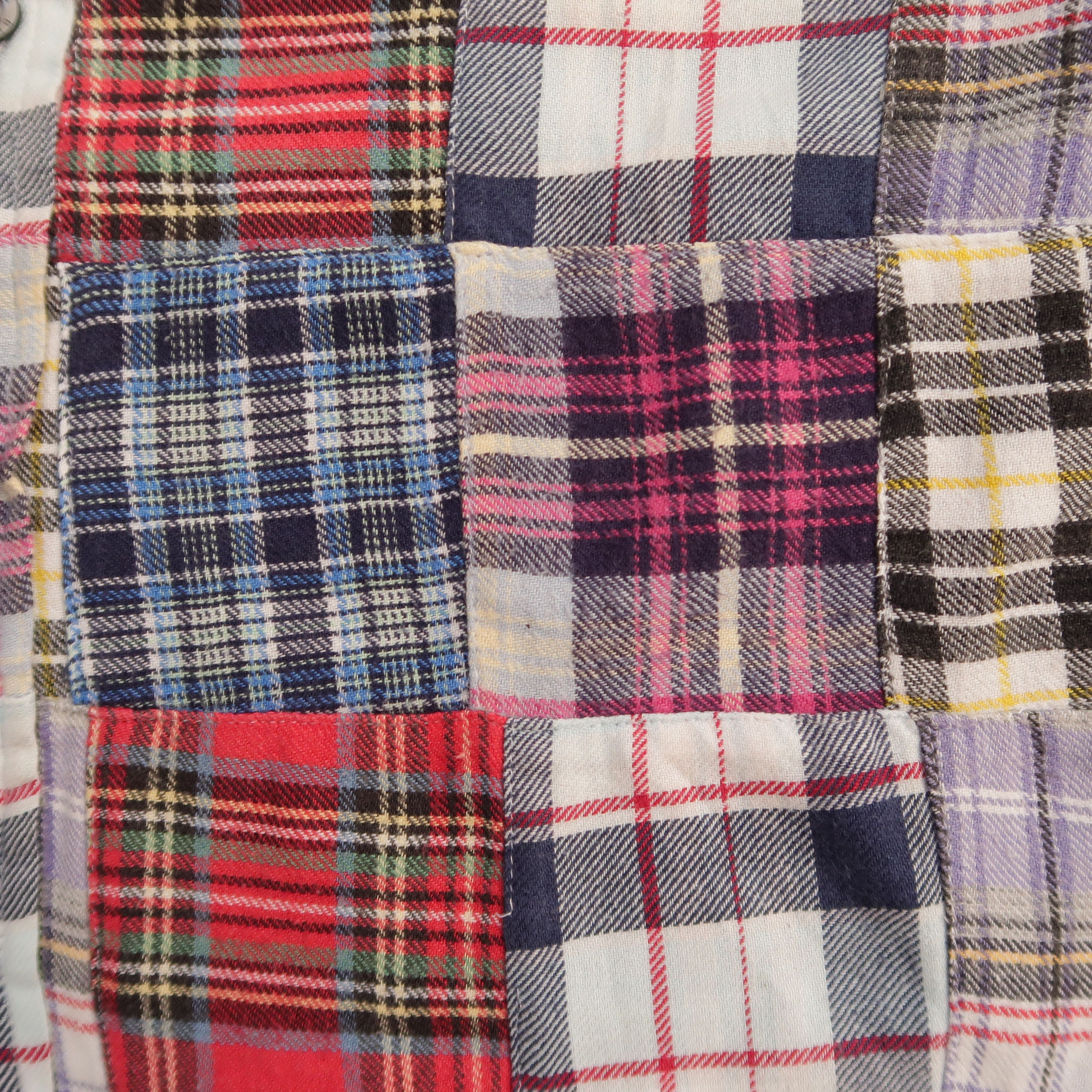 Beams Plus 1990s Beams Kingdom Patchwork Rebuild Shirt Flannel Needles Size US L / EU 52-54 / 3 - 11 Thumbnail