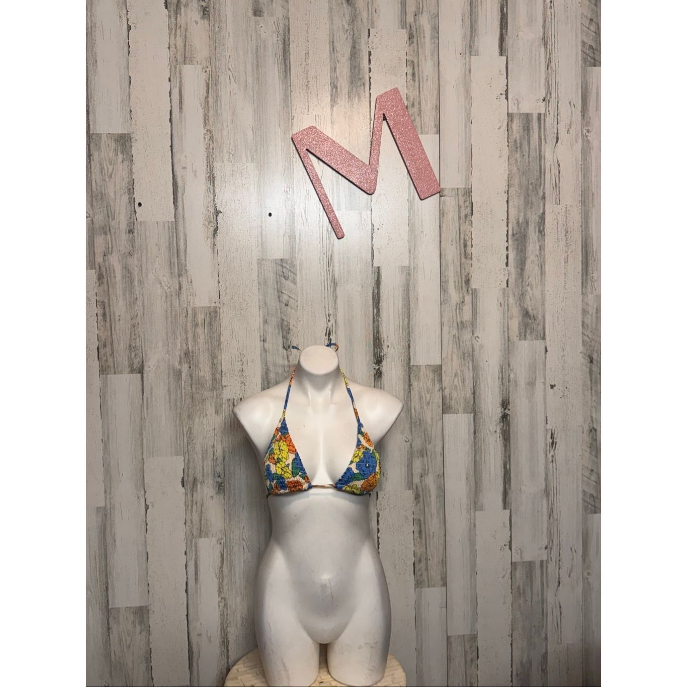 Other Multicolor Floral Triangle Bikini Top – Size Medium Size M / US 6-8 / IT 42-44 - 1 Thumbnail