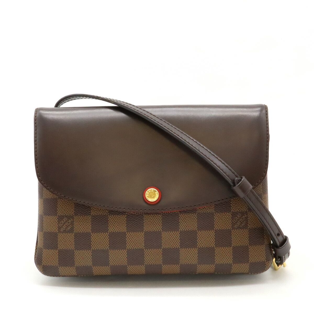 Louis Vuitton Louis Vuitton Damier Twice 2Way Shoulder Bag N48259 Canvas Crossbody Bag N48259 in Brown, Women's