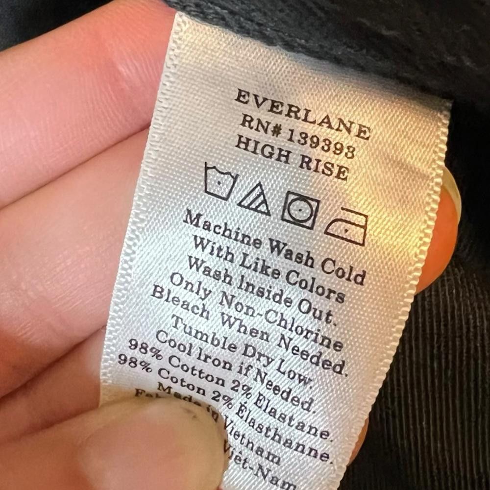 Everlane Everlane Black High Rise Slim Straight Denim size 27 Size 27" / US 4 / IT 40 - 7 Thumbnail