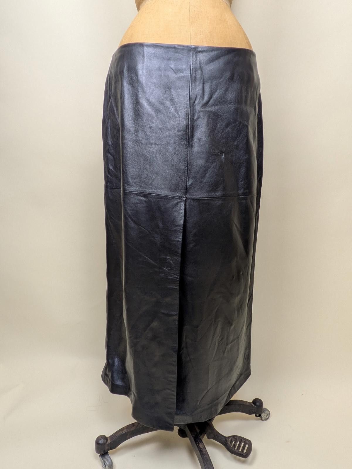 Other 1990's long black leather skirt Size 30" / US 8 / IT 44 - 5 Thumbnail