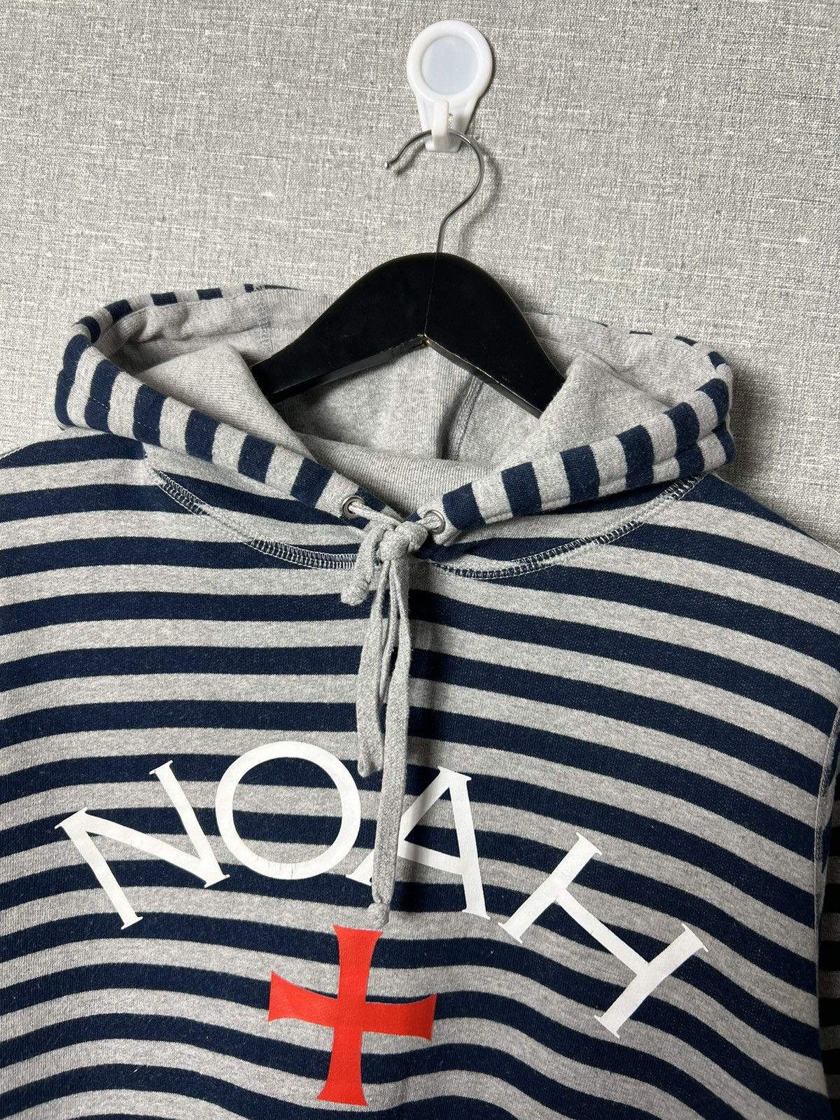 Noah Noah Logo Print Striped Fleece Cotton Hoodie Size US S / EU 44-46 / 1 - 9 Thumbnail