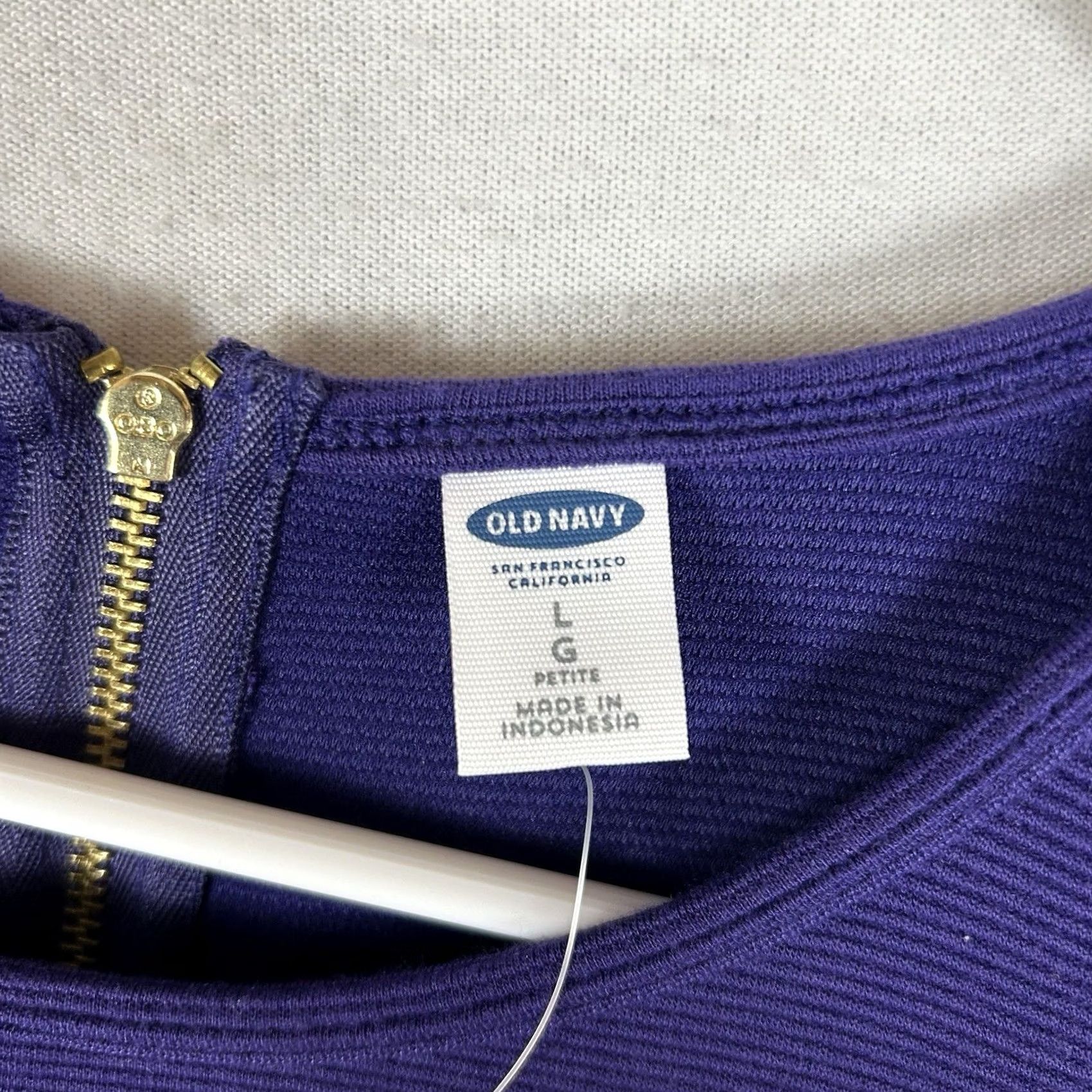 Old Navy Old Navy Purple Short Sleeve Midi Dress Women’s L NWT Zip Back Size 36" / US 14 / IT 50 - 5 Thumbnail