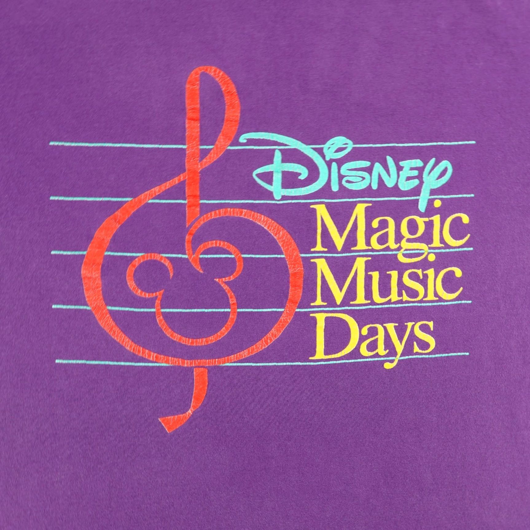 Disney VINTAGE Disney Shirt Men XL Purple 90s Graphic T-Shirt Music Days Made USA Size US XL / EU 56 / 4 - 2 Thumbnail