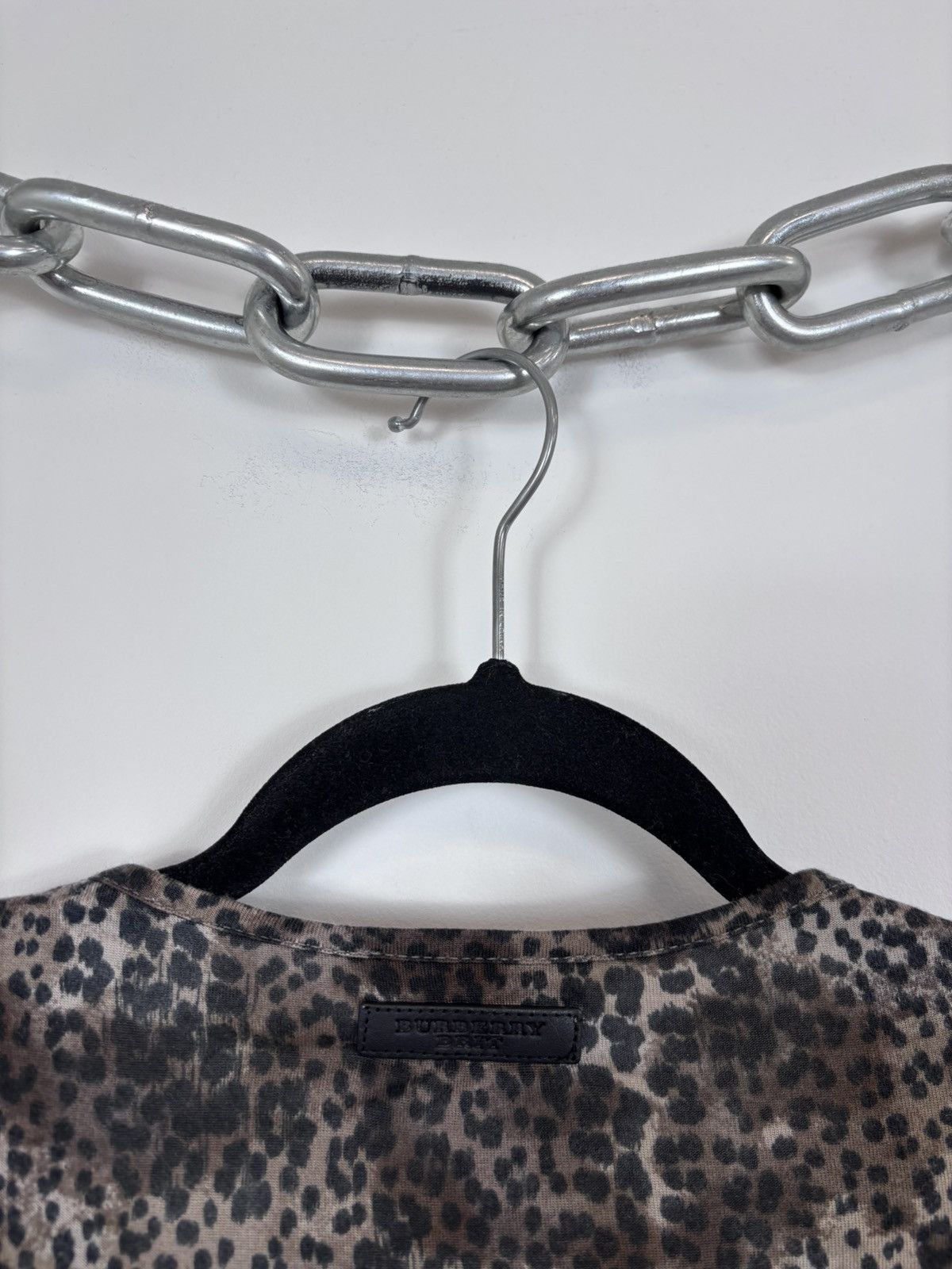 Burberry Burberry Brit Women’s Leopard Print Modal T-Shirt Blouse Top Size L / US 10 / IT 46 - 17 Thumbnail