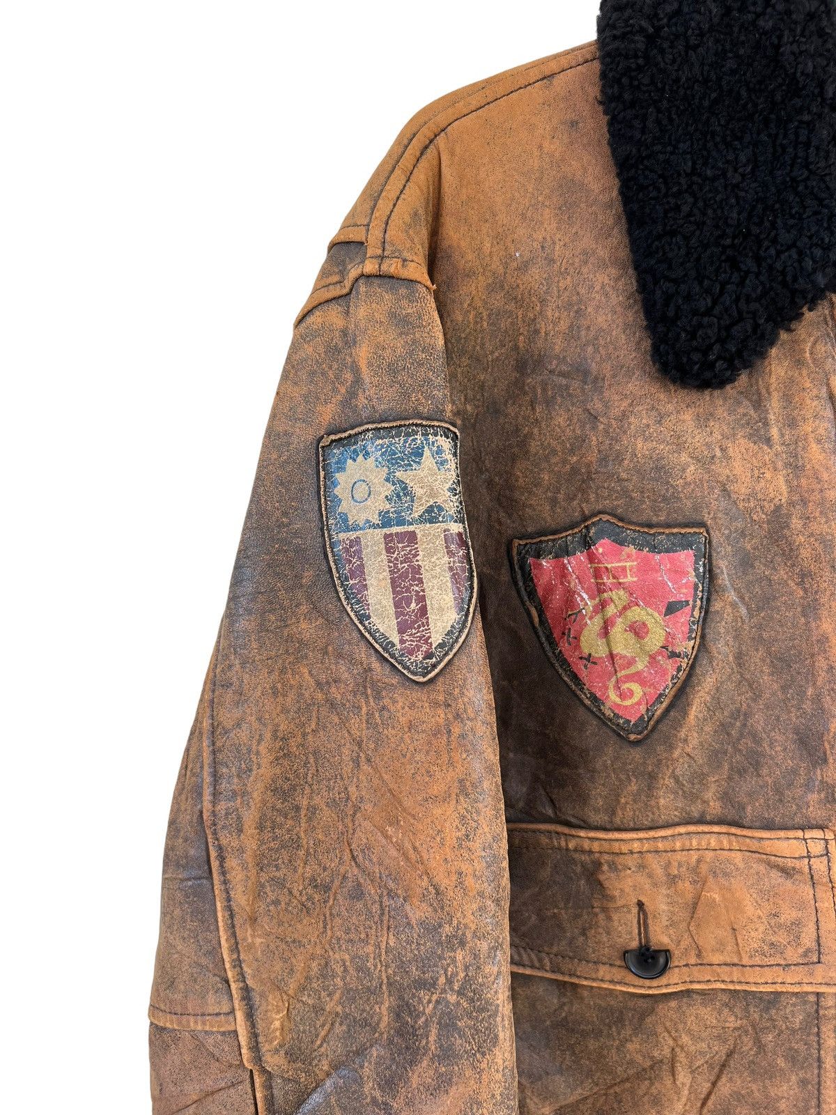 Avirex Archive 80s Avirex A-2 Distress Patina Leather Flight Jacket Size US S / EU 44-46 / 1 - 9 Thumbnail